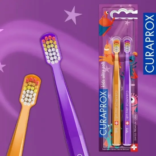 Curaprox CS 5460 Kids Superheroes Edition 2024, 2 pcs, Ultra Soft & Gentle Toothbrush for Kids image {2}