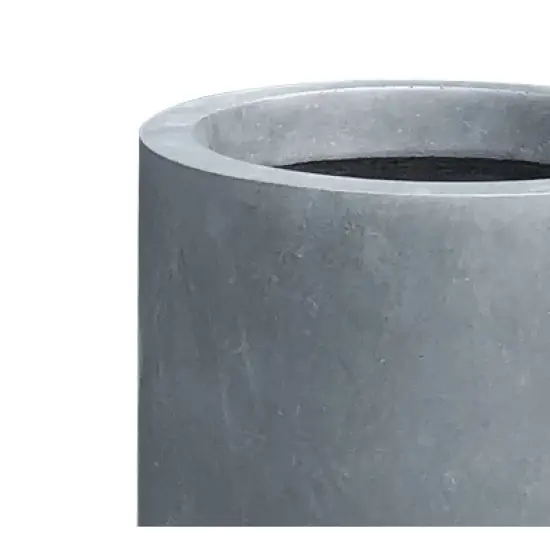 9.8" x 9.8" Kante Lightweight Concrete Modern Cylinder Outdoor Planter Charcoal - Rosemead Home & Garden, Inc. image {1}