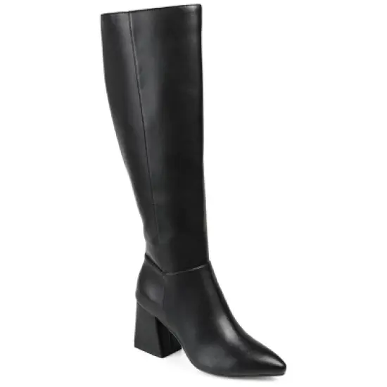 Journee Collection Womens Landree Tru Comfort Foam Wide Calf Block Heel Knee High Boots image {9}