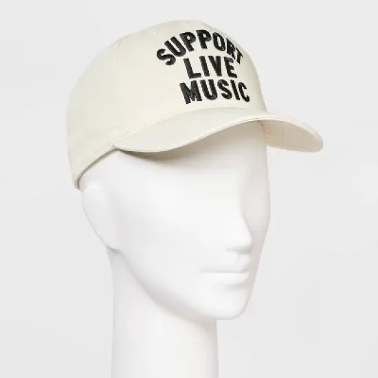 Mighty Fine Support Live Music Hat - Beige image {1}