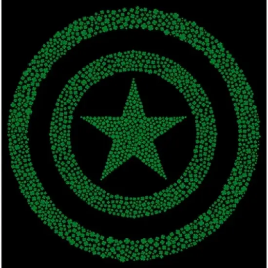 Men's Marvel St. Patrick's Day Captain America Clover Shield Sweatshirt image {1}