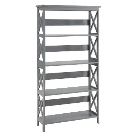 60" Oxford 5 Tier Bookcase - Breighton Home image {11}