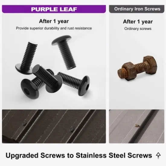 PURPLE LEAF Outdoor Hardtop Gazebo Canopy for Patio Deck Backyard Heavy Duty Outside Sunshade with Netting and Curtains image {10}