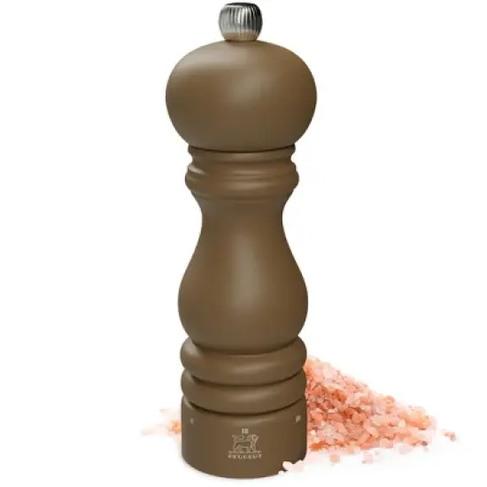Peugeot Paris u'Select 7-inch Salt Mill - Manual Rock Salt Mill with Adjustable Precision Grinding, Stainless Steel & Beechwood - (Mocha) image {7}