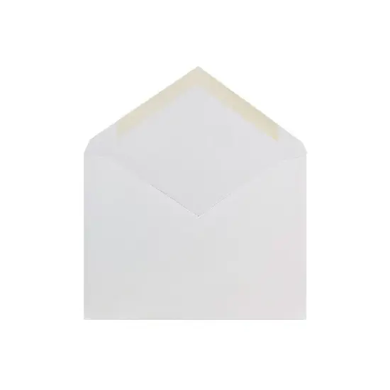 JAM Paper A6 Invitation Envelopes with V-Flap 4.75 x 6.5 White 25/Pack J0567 image {1}