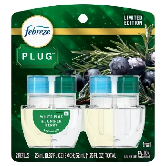 Febreze Plug Dual Air Freshener Refill - White Pine & Juniper Berry - 1.75 fl oz/2ct image {7}