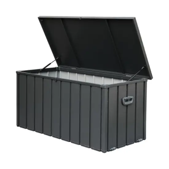 CLIHOME 100 Gallon Outdoor Storage Deck Box,Large Patio Waterproof Lockable Storage Box image {8}