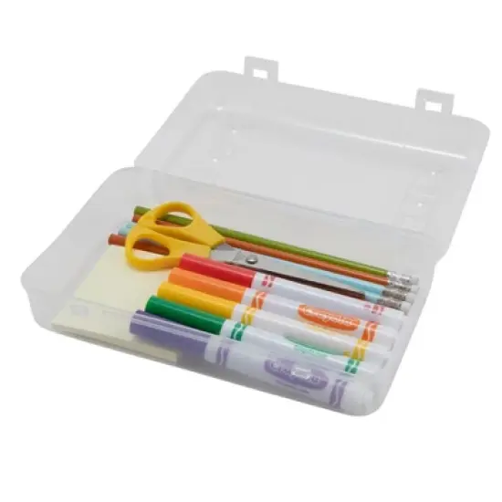 Advantus&reg; Pencil Box Clear, Pack of 6 image {3}