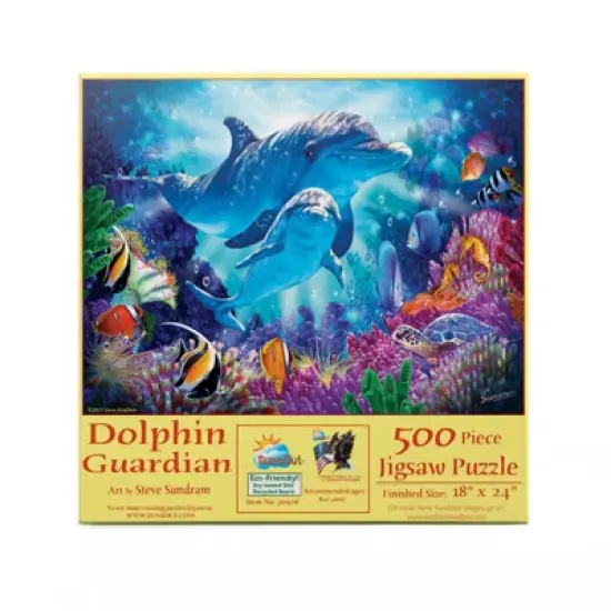 Sunsout Dolphin Guardian 500 pc   Jigsaw Puzzle 70926 image {2}
