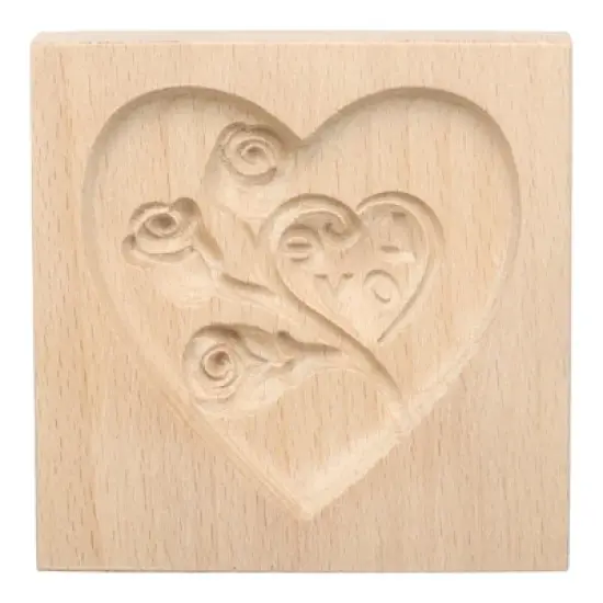 Unique Bargains Wooden 3D Carved Non-stick Vintage Baking Cookie Biscuit Mould image {16}