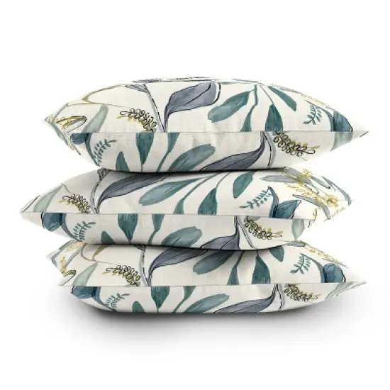 16"x16" Deny Designs Gyaneshwari Dave Winter Hues Square Outdoor Throw Pillow Off-White image {3}