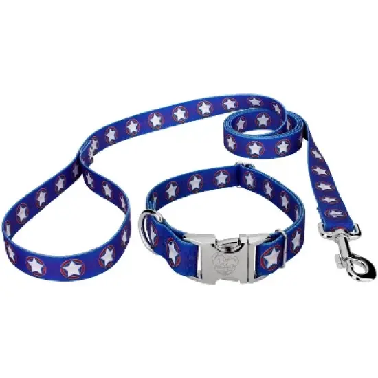 Country Brook Petz Premium American Stars Dog Collar and Leash image {6}
