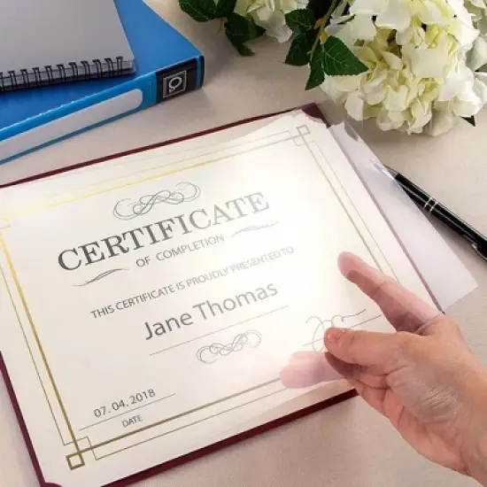 Juvale 100 Pack Clear Presentation Cover Sheets, Transparent Binding Cover for Business Documents, School Projects, 10-Mil, Clear, 8.5x11 In image {3}