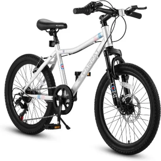 TopComfy Bicycles Kids Mountain Bike with 7 Speed Front Suspension and Disc Brake for Outdoor Adventure, 54"*23"*31.5" image {4}