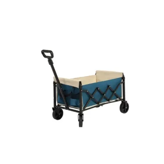 Lightweight Portable Heavy Duty Folding Beach Wagons with Wheels - Outdoor Utility Carts Blue image {4}