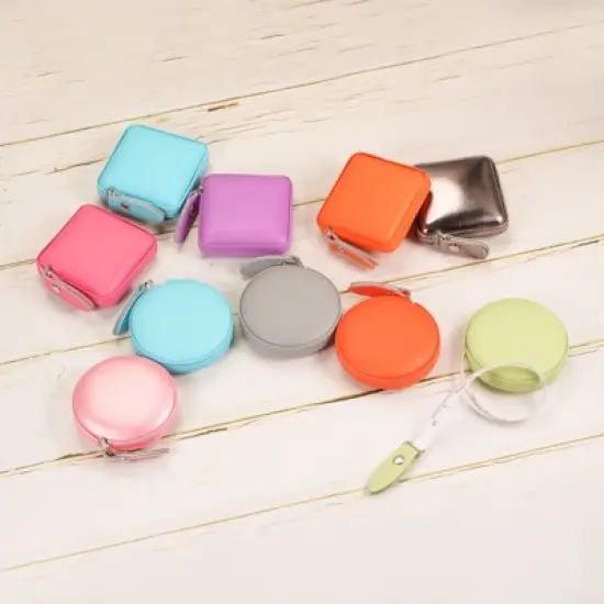 Unique Bargains Soft Double-sided Retractable Rulers and Measuring Tools Self-locking PU Leather Case Tape 150 cm/60 Inch image {3}