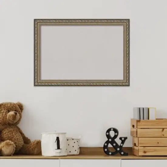 Amanti Art Parisian Silver Wood Framed Corkboard, Grey Cork image {5}