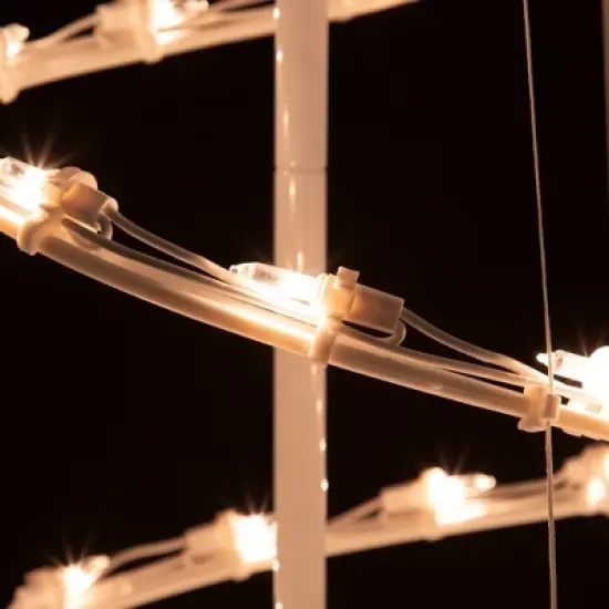 Northlight Lighted Spiral Outdoor Christmas tree with Star - 4' - Clear image {4}