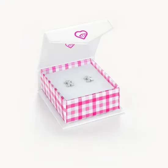 Girls' Puppy Dog Screw Back Sterling Silver Earrings - In Season Jewelry image {4}