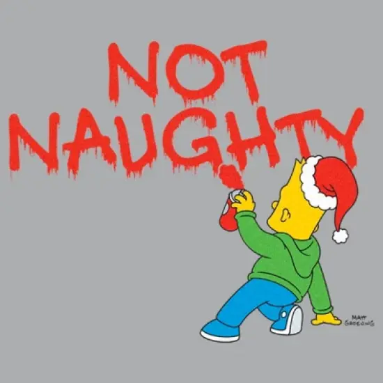 Men's The Simpsons Christmas Bart Not Naughty Sweatshirt image {1}