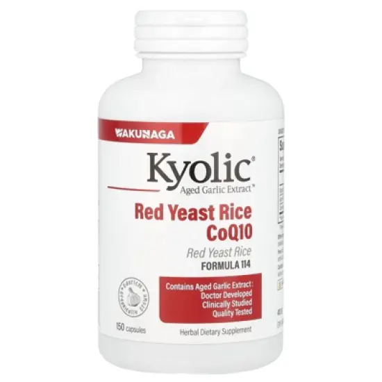 Kyolic Aged Garlic Extract&trade;, Red Yeast Rice plus CoQ10, Formula 114, 150 Capsules image {4}