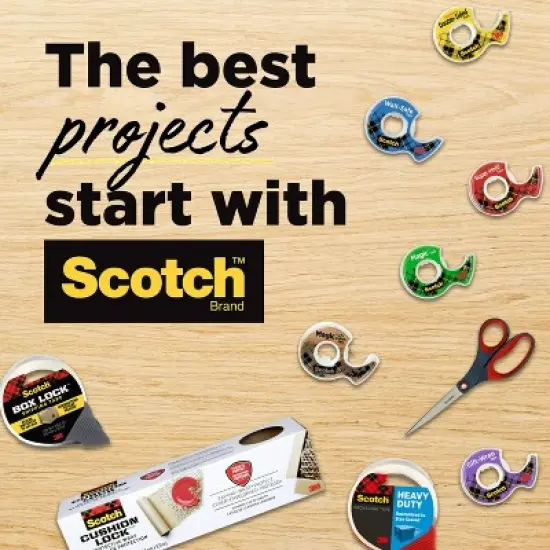 Scotch Double Sided Permanent Tape .75" x 300" image {8}