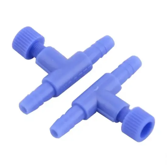 Unique Bargains Fish Tank Aquarium T Shaped Air Line Tubing Control Valve Connector 6 Pcs image {1}