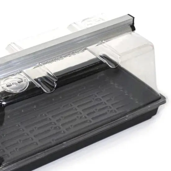 SunBlaster SL1600205 T5HO Mini Greenhouse Kit with NanoDome & Double-Thick Tray for Flower, Herbs, and Veggie Seed Starting or Plant Propagation image {3}