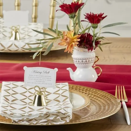 Kate Aspen Kissing Bells Place Card/Photo Holder (Set of 24) image {7}