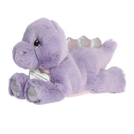 Aurora Small Stella Stegosaurus Precious Moments Inspirational Stuffed Animal Purple 8.5" image {5}