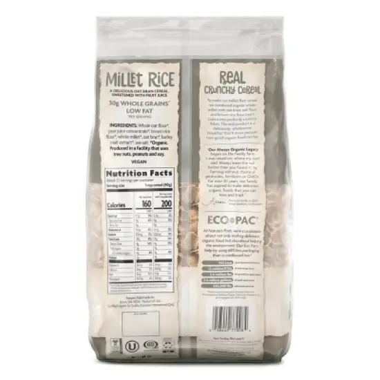 Nature's Path Organic Millet Rice Cereal 6pk/192oz image {2}