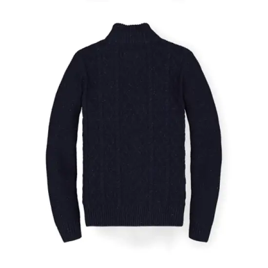 Hope & Henry Mens' Mock Neck Cable Sweater image {3}