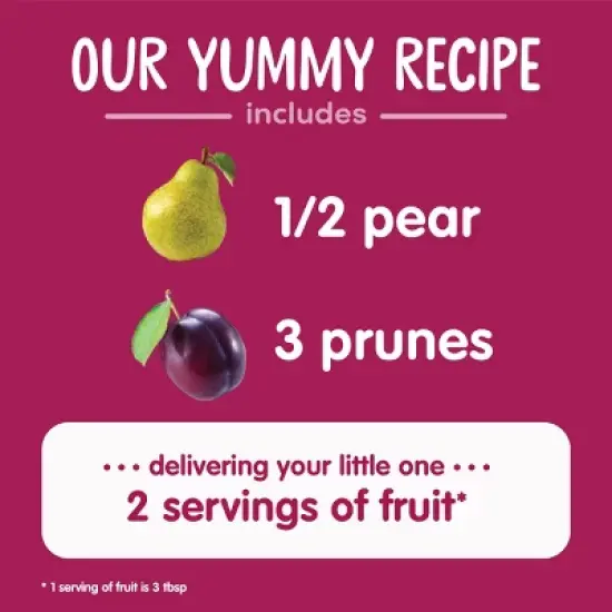 Happy Baby Organics Clearly Crafted Stage 2 Pears & Prunes Jar - 4oz image {5}