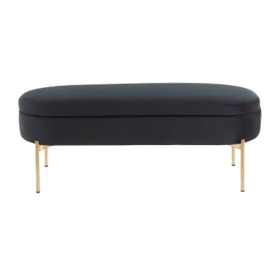 48" Chloe Contemporary Upholstered Storage Bench - LumiSource image {5}