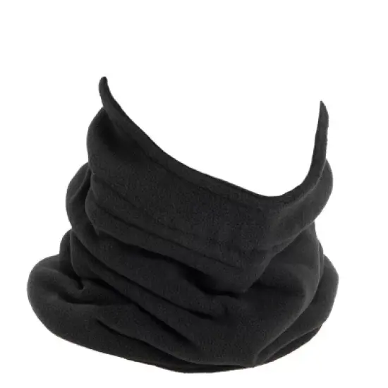 MUK LUKS Quietwear Unisex Fleece Neck Gaiter, Black, One Size Fits Most image {1}