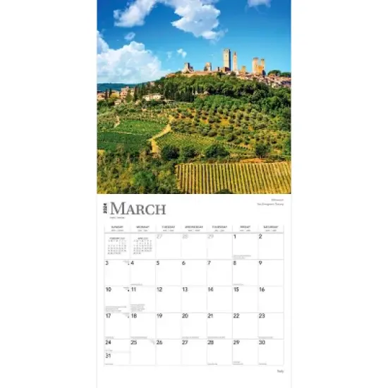 Browntrout 2024 Wall Calendar 12"x12" Italy image {2}