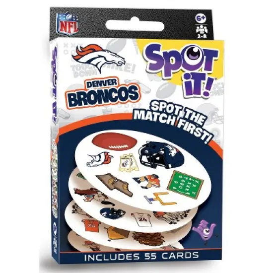 MasterPieces Officially Licensed NFL Denver Broncos Spot It Game for Kids and Adults image {1}