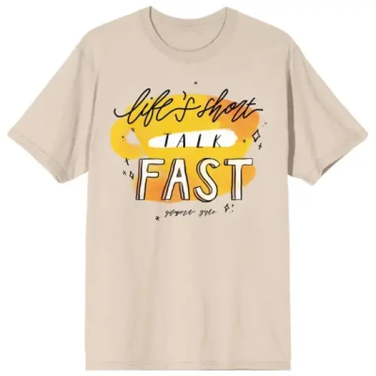Gilmore Girls Life's Short, Talk Fast Women's Natural Graphic Short Sleeve Crew Neck Tee image {8}