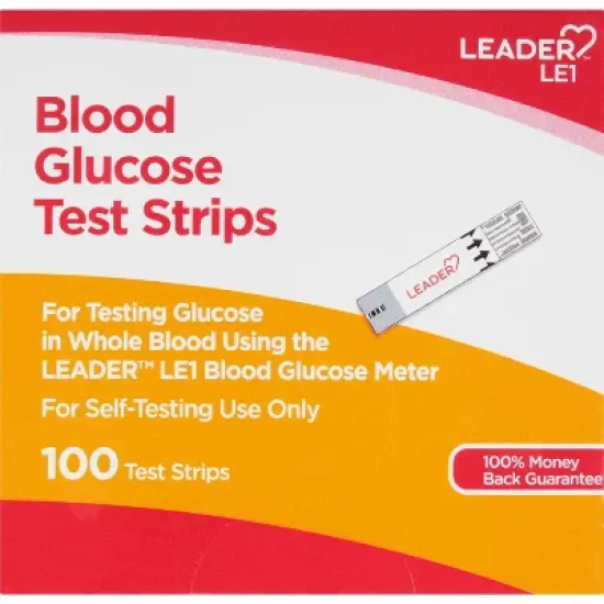 Leader Blood Glucose Test Strips 100 ea image {3}