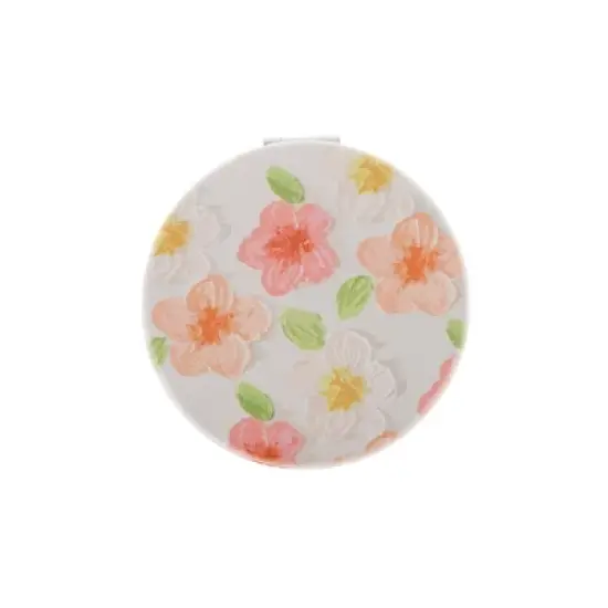 Unique Bargains Round Hand-drawn Makeup Mirror White 1 Pc image {3}