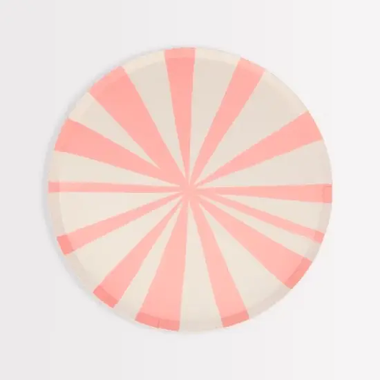 Meri Meri Pink Stripe Side Plates (Pack of 8) image {4}