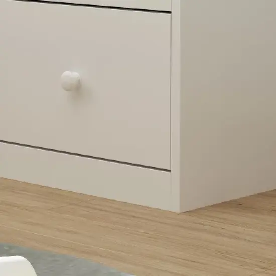 Famapy White Changing Table With 2 Shelves and 5 Storage Drawers image {6}