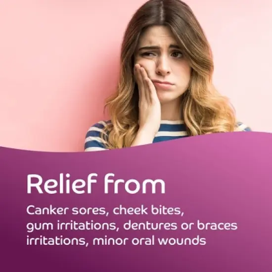 OraCoat Stick-On Melts Mouth Sore Treatment Canker Melts - 15mg Benzocaine - 20ct image {2}