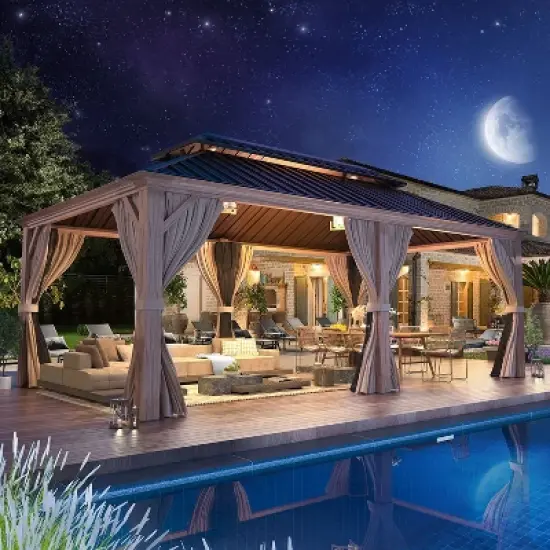 Erommy Hardtop Gazebo Aluminum Frame Gazebo image {7}