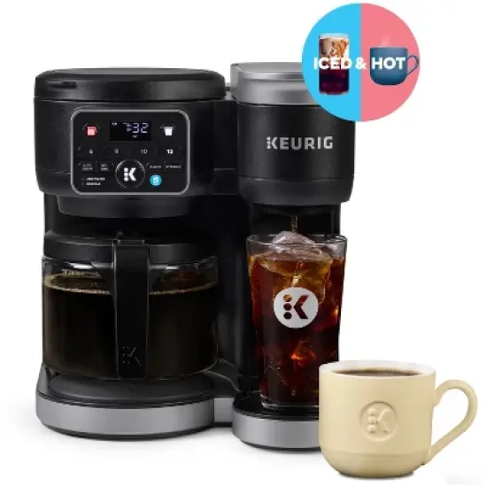 Keurig K-Duo Hot & Iced Single-Serve & Carafe Coffee Maker Black: Electric Drip Coffee Pot, 72 oz Capacity image {9}