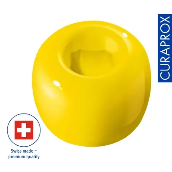 Curaprox Toothbrush Holder Yellow, Hygienic Upright Stand for Clean and Organized Storage image {4}