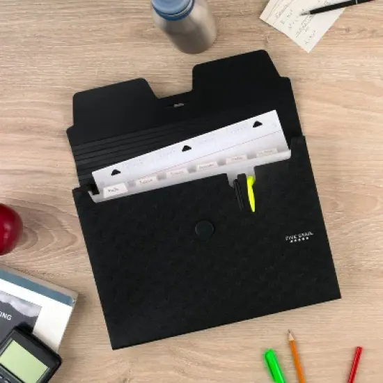 Five Star 13 Pocket Expanding File Black image {4}