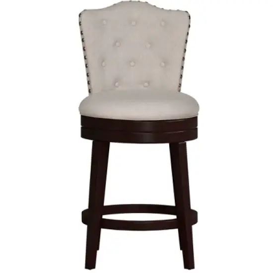 Edenwood Swivel Counter Height Barstool Cream - Hillsdale Furniture image {2}