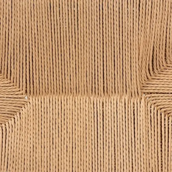 Saura Oak Wood Hemp Dining Bench Brown - Baxton Studio image {6}