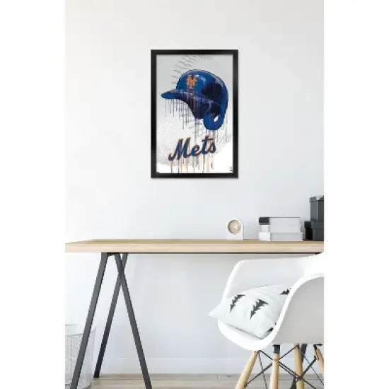 Trends International MLB New York Mets - Drip Helmet 22 Framed Wall Poster Prints image {5}